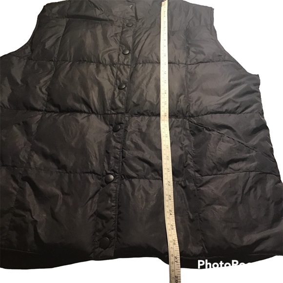 Land’s End Woman’s Black Winter Vest Sz Large 14-16 Insulated Goose Down - Picture 3 of 6